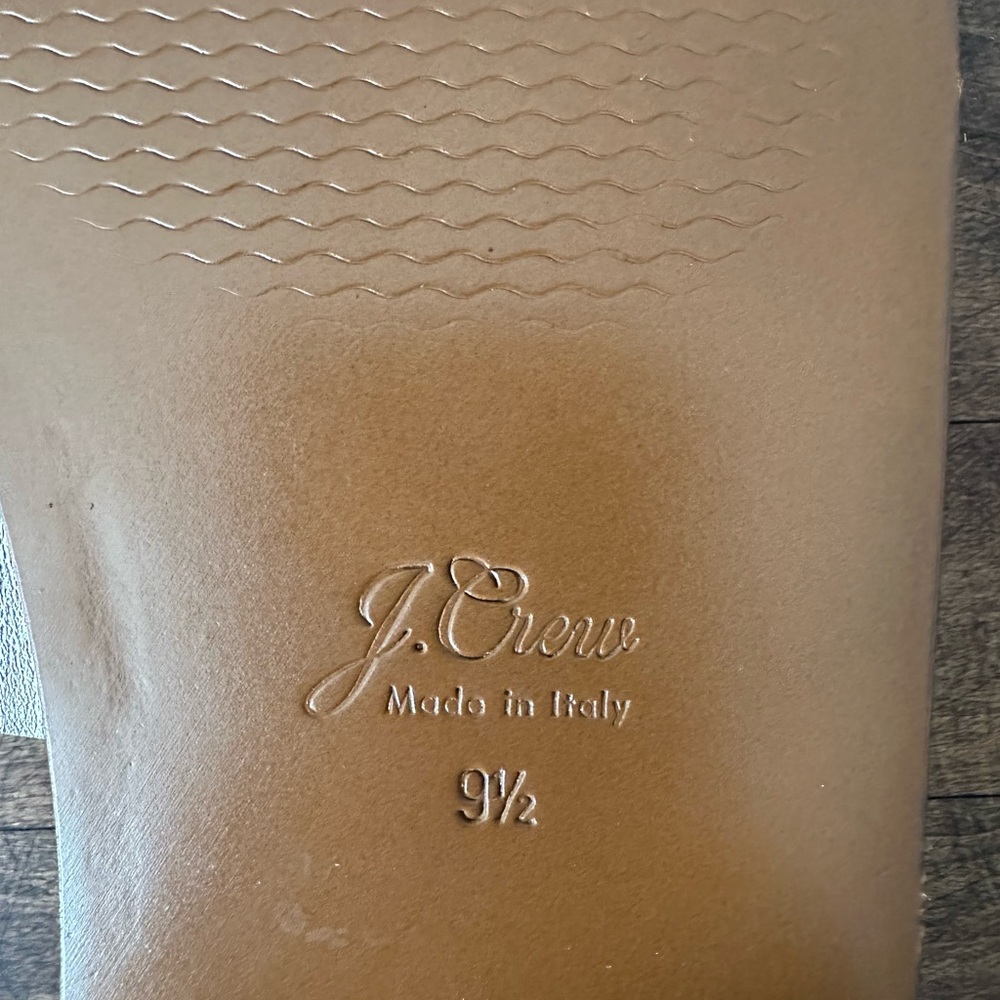 J. Crew Marta Women's Metallic Gold Leather Sandals Made in Italy 9 1/2 - Picture 3 of 5